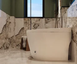 Nashi Toilette japonaise OVIAN PLUS SORTIE VERTICALE, WC lavant automatique, avec stérilisation UV gamme supérieure