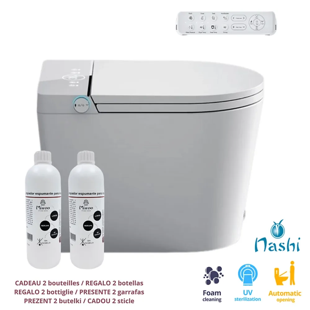 Wc Japonais|Nashi Toilette japonaise OVIAN SE SORTIE VERTICALE, WC lavant automatique, design compact gamme supérieure