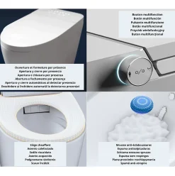 Wc Japonais|Nashi Toilette japonaise OVIAN SE SORTIE VERTICALE, WC lavant automatique, design compact gamme supérieure