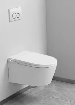 Nashi Toilette japonaise EOS suspendue avec bâti-support, WC lavant automatique, gamme supérieure