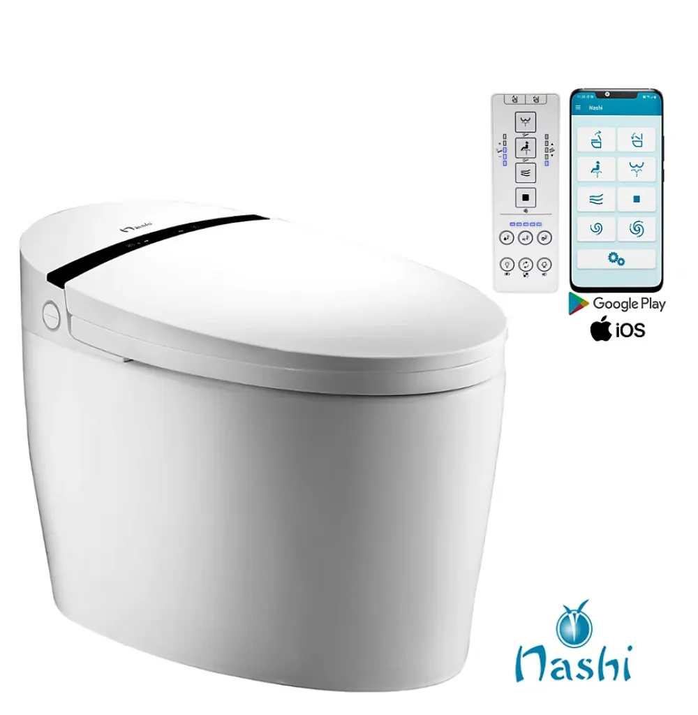 Nashi Toilette japonaise ALDARA IPLUS 5 SORTIE DUALE, WC lavant automatique, injecteur en titane, canule de séchage, gamme premium