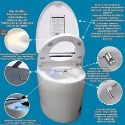 Nashi Toilette japonaise ALDARA IPLUS 5 SORTIE DUALE, WC lavant automatique, injecteur en titane, canule de séchage, gamme premium