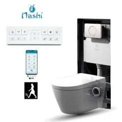 Wc Japonais|Nashi Toilette japonaise EOS PRO suspendue, WC lavant automatique, gamme supérieure