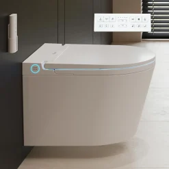 Wc Japonais|Nashi Toilette japonaise EOS PRO suspendue avec bâti-support, WC lavant automatique, gamme supérieure