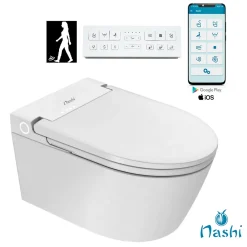 Wc Japonais|Nashi Toilette japonaise EOS PRO suspendue, WC lavant automatique, gamme supérieure