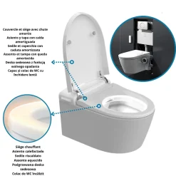 Wc Japonais|Nashi Toilette japonaise EOS suspendue, WC lavant automatique, gamme supérieure