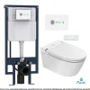 Nashi Toilette japonaise EOS suspendue avec bâti-support, WC lavant automatique, gamme supérieure