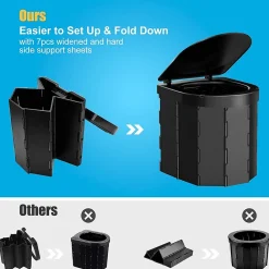 Nature Pro Toilette Portable Polyvalente pour Camping - Solution Pratique et Pliable pour Voyages