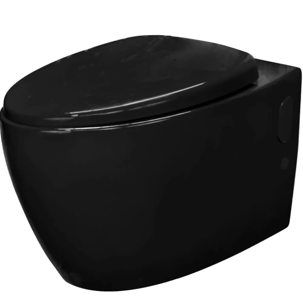 Autres Toilette suspendu de couleur noir Cuvette WC en céramique