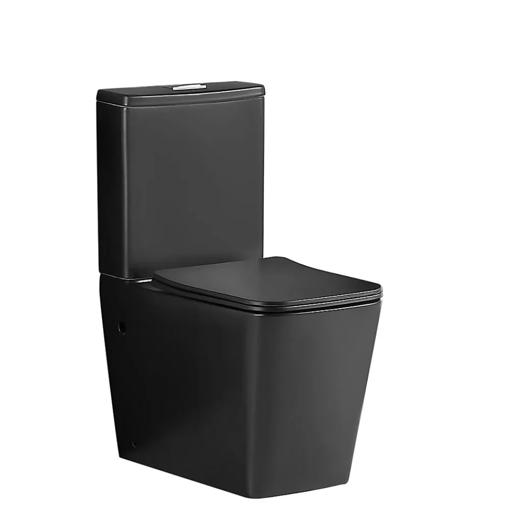 Stano Toilette WC à poser BRAGADO en ceramique noir mat
