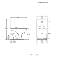 Stano Toilette WC à poser BRAGADO en ceramique