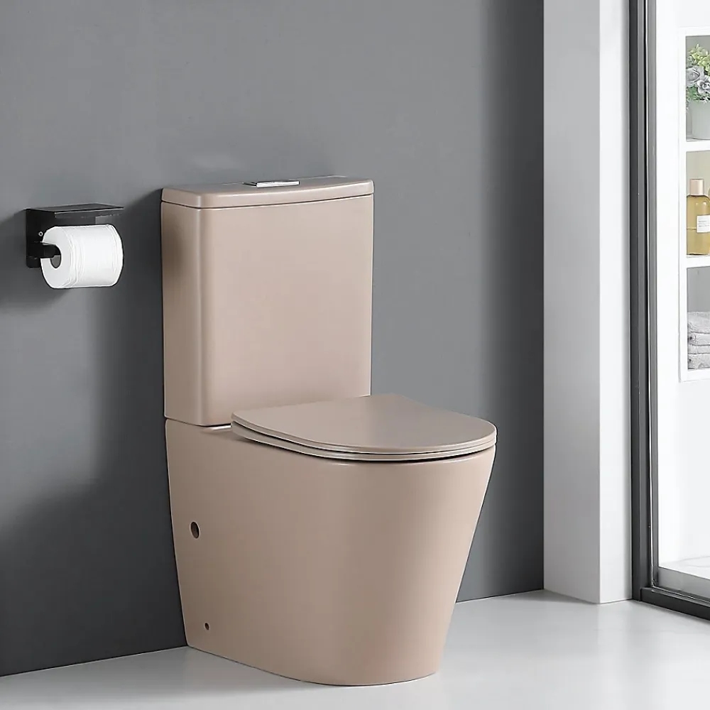 Wc À Poser|Stano Toilette WC à poser CIPOLI en ceramique beige mat