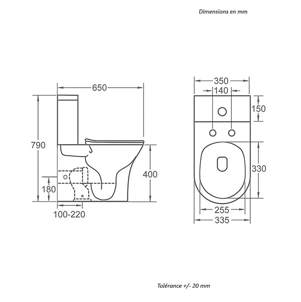 Wc À Poser|Stano Toilette WC à poser CLORINDA en ceramique