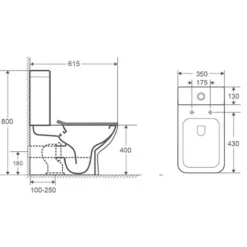 Aquore Toilette WC à poser CRETA en ceramique