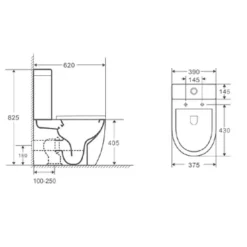 Aquore Toilette WC à poser GENOVA en ceramique