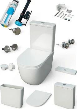 Aquore Toilette WC à poser GENOVA en ceramique