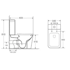 Wc À Poser|Aquore Toilette WC à poser PISA en ceramique
