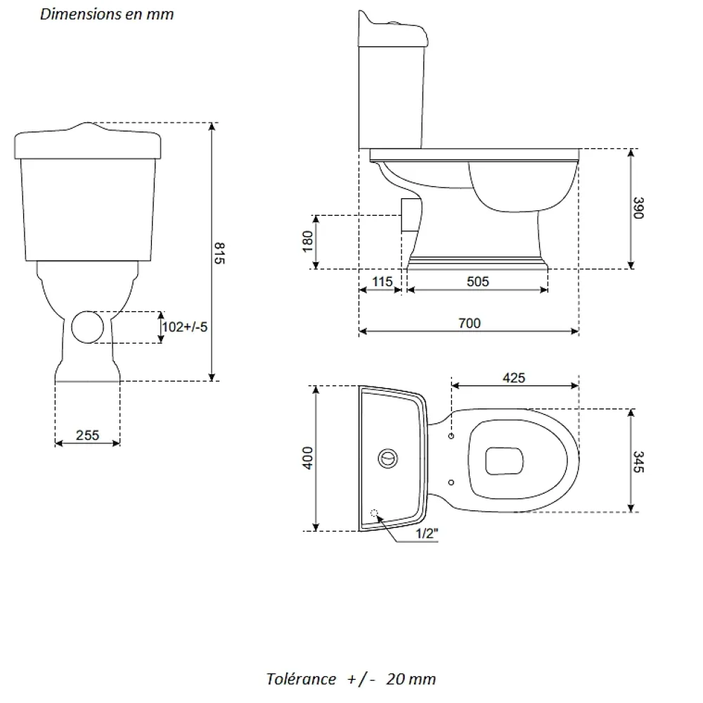 Wc À Poser|Kerra Toilette WC à poser retro ABERY en ceramique