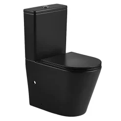 Aquore Toilette WC à poser TURIN en ceramique noir mat