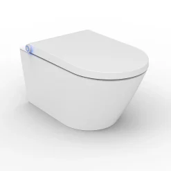 Wc Japonais|Bernstein Toilettes japonais céramique, WC japonais lavant avec LED - 59,3x38,4x38cm - Basic 1102