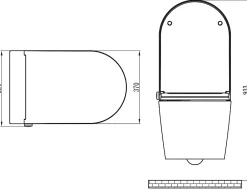 Wc Japonais|Bernstein Toilettes japonais céramique, WC japonais lavant avec LED - 59,3x38,4x38cm - Basic 1102