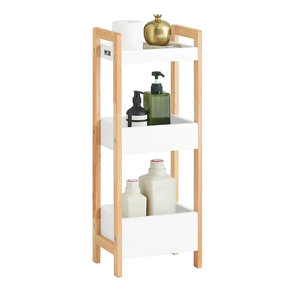 Sobuy Tour de Rangement Etagère de Stockage, 3 étages FRG226-WN,