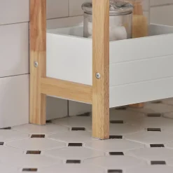 Sobuy Tour de Rangement Etagère de Stockage, 3 étages FRG226-WN,