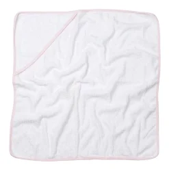 Gant De Toilette|Towel City - Poncho de bain BABIES - Bébé White/Pink (Taille unique)