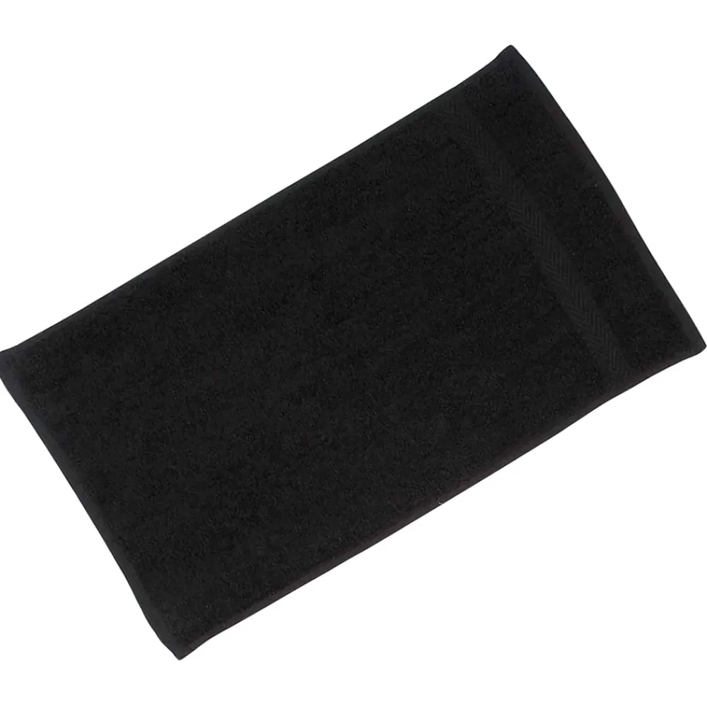 Gant De Toilette|Towel City - Serviette de bain pour invités LUXURY Noir (50 cm x 30 cm)