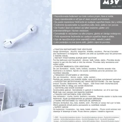 MSV Tringle de douche - - MS096 - PVC - blanc - 40 x 9,5 x 10 cm