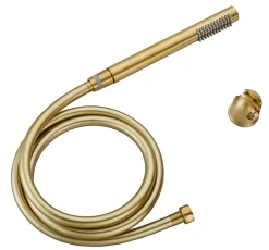 Pommeau De Douche, Flexible Et Barre De Douche|Edouard Rousseau Trio douchette + flexible + support, doré,