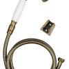 Edouard Rousseau Trio douchette + flexible + support vieux bronze Retro