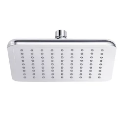 GoodHome Tête de douche carrée 20 x 20 cm, chrome, Milia