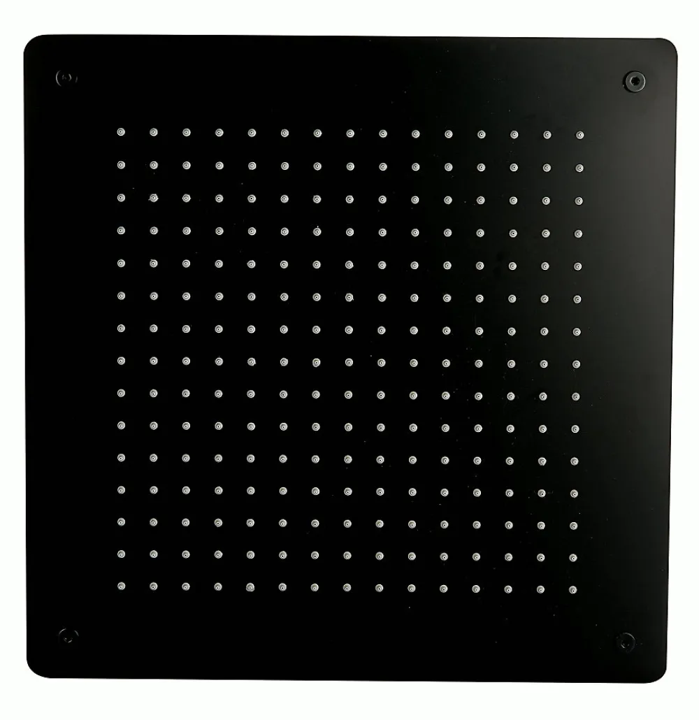 Pommeau De Douche, Flexible Et Barre De Douche|Bernstein Tête de douche carrée, extra-plate en acier inoxydable DPG5005 - 50x50cm - noir
