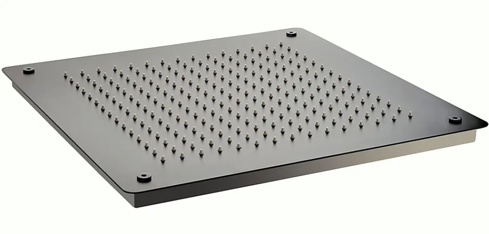 Pommeau De Douche, Flexible Et Barre De Douche|Bernstein Tête de douche carrée, extra-plate en acier inoxydable DPG5005 - 50x50cm - noir