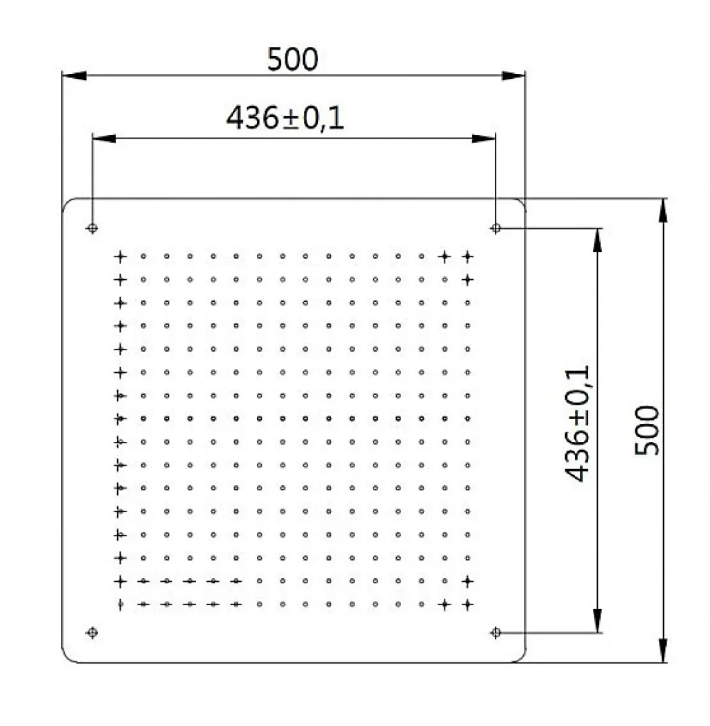 Pommeau De Douche, Flexible Et Barre De Douche|Bernstein Tête de douche carrée, extra-plate en acier inoxydable DPG5005 - 50x50cm - noir
