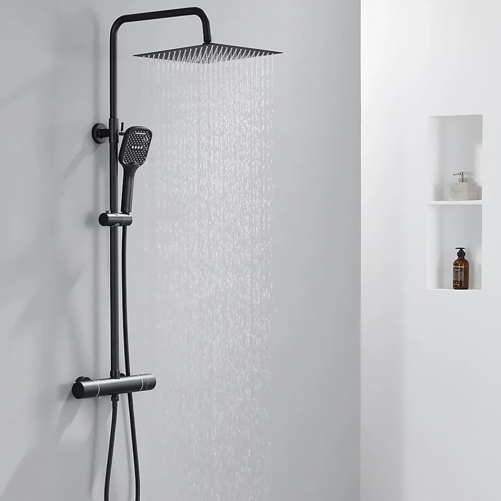 Sofetiy Max Tête de douche Inox Carrée 25cm Kit de douche