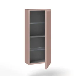 Armoire De Salle De Bains|Aqa Design Unitè murale haute VENERE rose poudrè