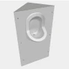 Ti'Pi Urinoir d'angle Uricoin - Version plate - Blanc