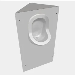 Ti'Pi Urinoir d'angle Uricoin - Version plate - Blanc