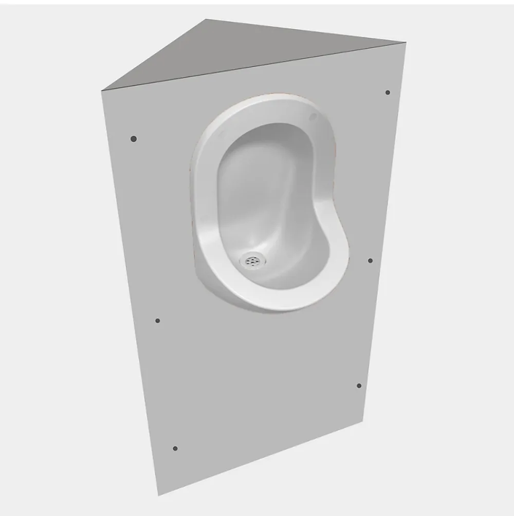 Ti'Pi Urinoir d'angle Uricoin - Version plate - Blanc