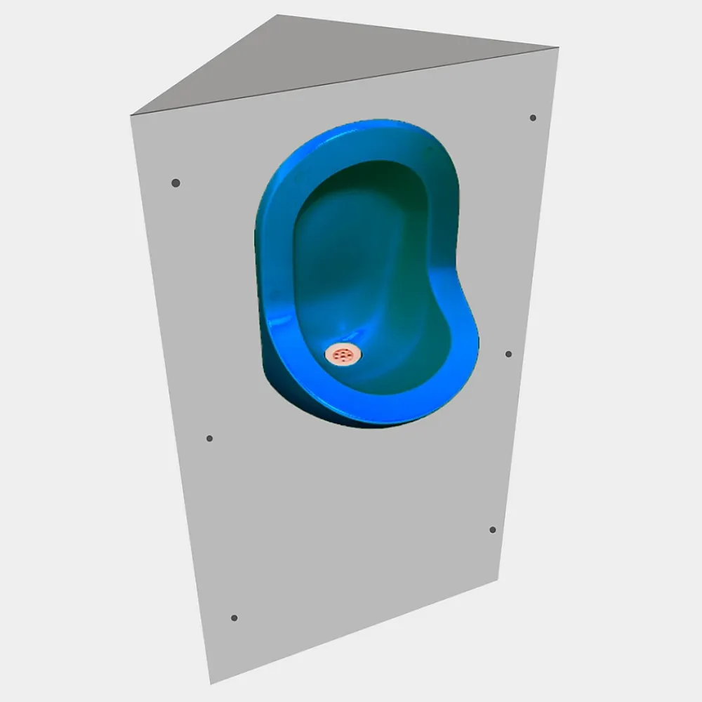 Ti'Pi Urinoir d'angle Uricoin - Version plate - Bleu