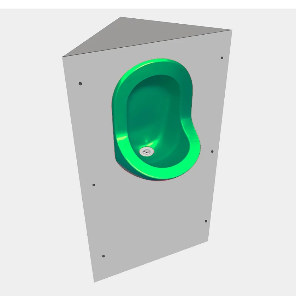 Urinoir|Ti'Pi Urinoir d'angle Uricoin - Version plate - Vert