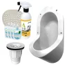 Ti'Pi Urinoir sans eau encastrable blanc + kit valve parachute + pack entretien