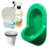 Ti'Pi Urinoir sans eau encastrable vert + kit valve parachute + pack entretien