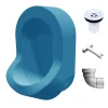 Ti'Pi Urinoir sans eau mural avec kit valve et manchon droit - Polyéthylène - Bleu