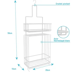 Galedo Valet Blanc suspendu 50x20x10 - LOU
