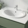 GoodHome Vasque à encastrer céramique Turso Blanc NF