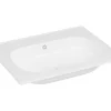 Vasque À Encastrer|Vente-unique Vasque à encastrer en résine effet pierre - Blanc - L60 x l46 cm - OKIWA