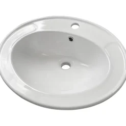 Vasque À Encastrer|Planète Bain Vasque à encastrer ovale 55x45 cm en céramique - Nostra